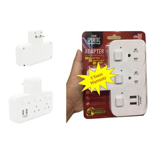 ปลั๊กไฟ VOX Plug Sportec 2 ช่อง 2 USB F5ST3-VS1-D3220
