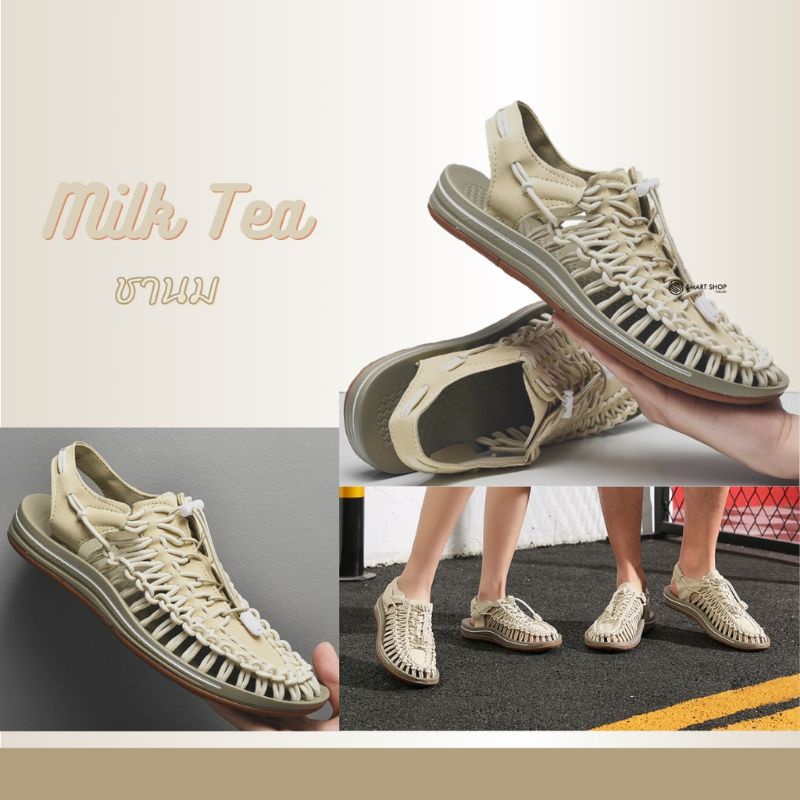 [ส่งด่วน🌪️]รองเท้าถักเชือก Knitted Sandal Unisex ใส่ได้ทั้งชายและหญิง กันน้ำ พื้นนุ่ม
