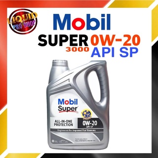 น้ำมันเครื่องเบนซิน mobil super 3000 0w-20 3.5 ลิตร สังเคราะห์แท้100% เกรด API SP