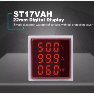 3in1 วัดแรงดัน ความถี่ วัดกระแส AC 60-500V 0-100A 1ชิ้น เลือกสีตามการใช้งาน Volt meter Am Meter
