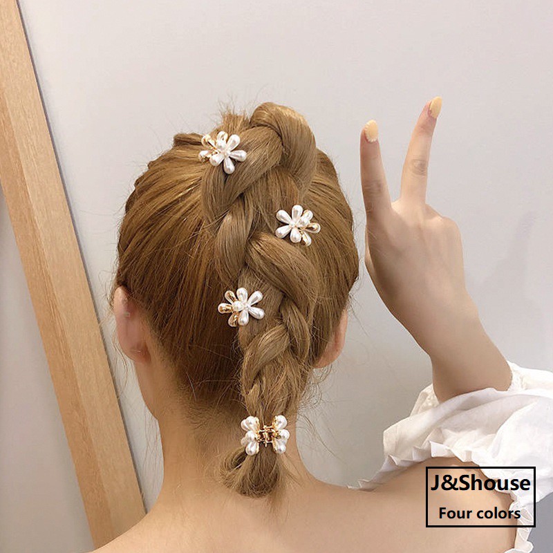 เคเอฟ080สไตล์ฝรั่งเศสสาวหวานมุกเชอร์รี่กิ๊บกรงเล็บขนาดเล็กคลิปอุปกรณ์ผม