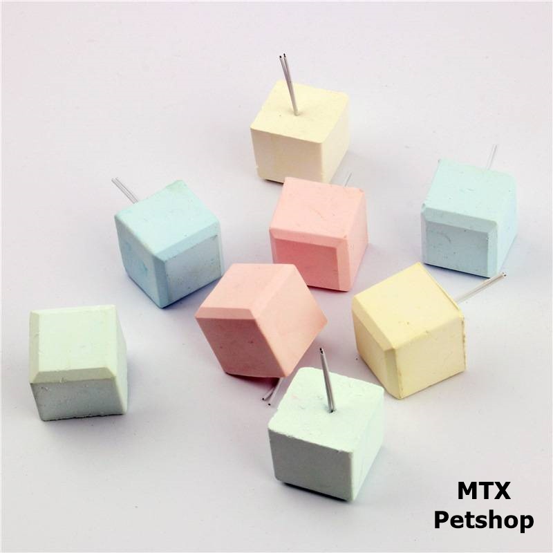 ก้อนแคลเซียม ลูกบาศก์// ติดกรง สำหรับนก หนู กระต่าย สัตว์ฟันแทะ (Calcium Cube) - รูปที่ 2