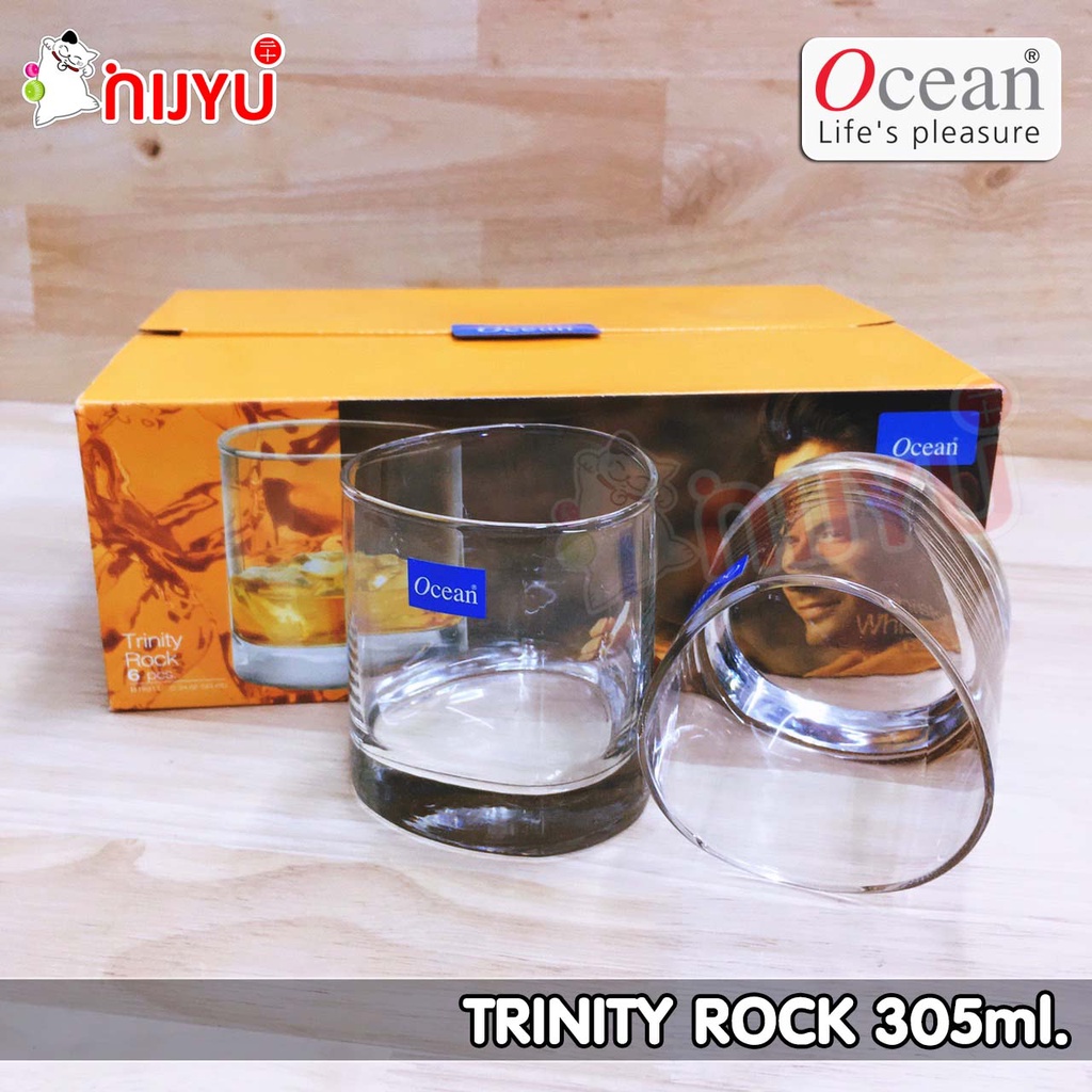 OCEAN แก้วใส แก้วร็อค Rock ก้นหนาTRINITY SCIROCCO ELAN 255 305 340 ml. แก้วเหล้า แก้ววิสกี้