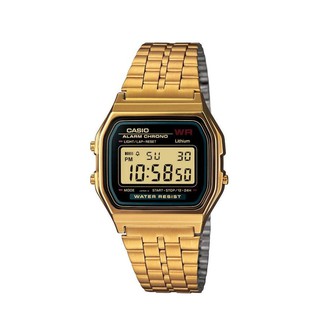 ﻿CASIO DIGITAL นาฬิกาข้อมือสุภาพบุรุษ  เรือนทอง สายสแตนเลส A159WGEA-1DF