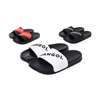 KANGOL Slippers unisex รองเท้าแตะ พื้นยาง สีดำ, ขาว-ดำ, แดง-ดำ 60252201