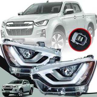 *ของแท้* ไฟหน้า ไฟตา LED HI LANDER รุ่น อิซูซุ ดีแม็กซ์ ISUZU D-MAX DMAX ปี 2019 - 2020 รวมชุดหลอดไฟ และสายไฟ 1 คู่