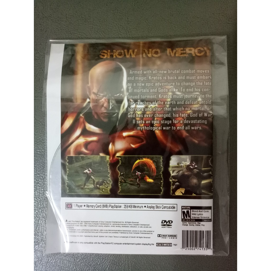 แผ่นเกมส์ PS2 God Of War