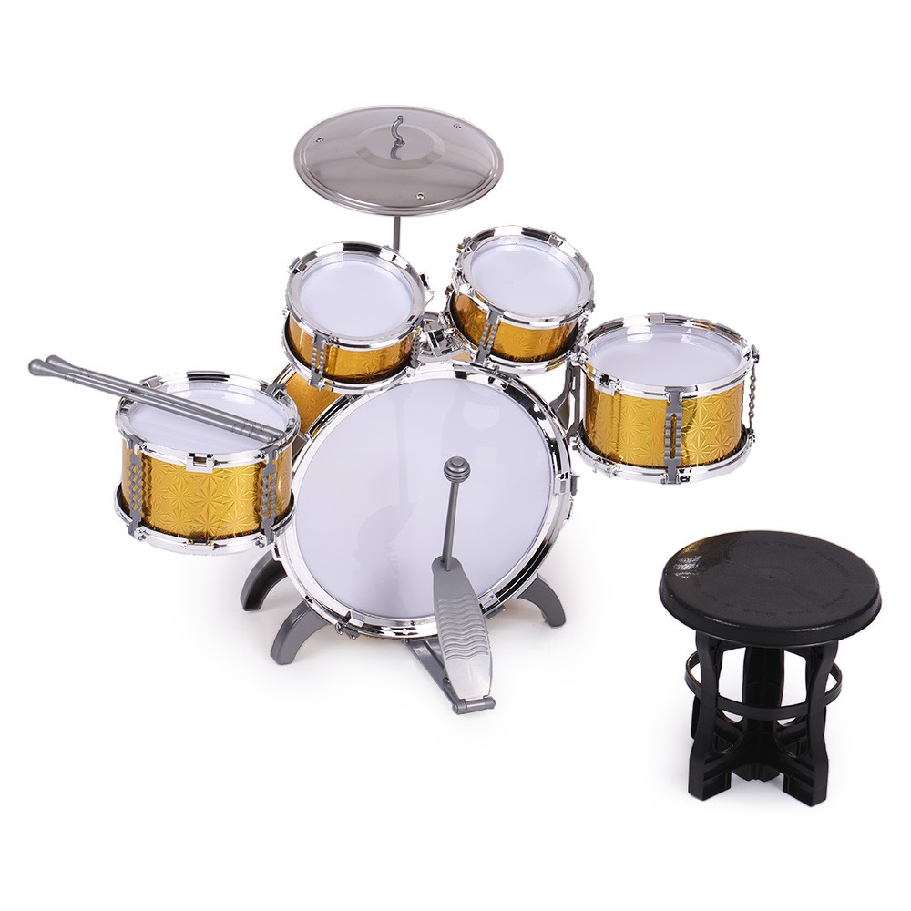 Children Kids Drum Set Musical Instrument Toy 5 Drums with Small Cymbal ...