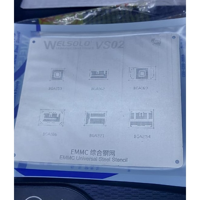 VS02 EMMC UNIVERSAL STEEL STENCIL MOLD IC VS02 WELSOLO ORIGINAL