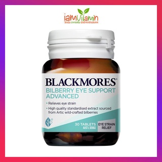 Blackmores Bilberry Eye Support Advanced 30 Tablets แบลคมอร์ส บิลเบอรี่ บำรุงสายตา