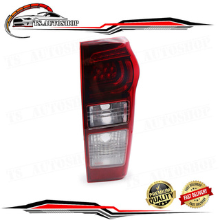 เสื้อไฟท้าย LED เลนส์แดงเข้ม เบ้าดำ ข้างขวา Rh 1ชิ้น เทียม Isuzu D-max X-Series V-Cross