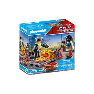 Playmobil 70775 Cargo Customs Check แอ็คชั่นฟิกเกอร์ คาร์โก้ ด่านตรวจศุลกากร