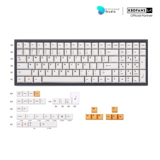 คีย์แคป KBDFANS (เคบีดีแฟนส์) NPKC WHITE ORANGE DYE-SUB 134