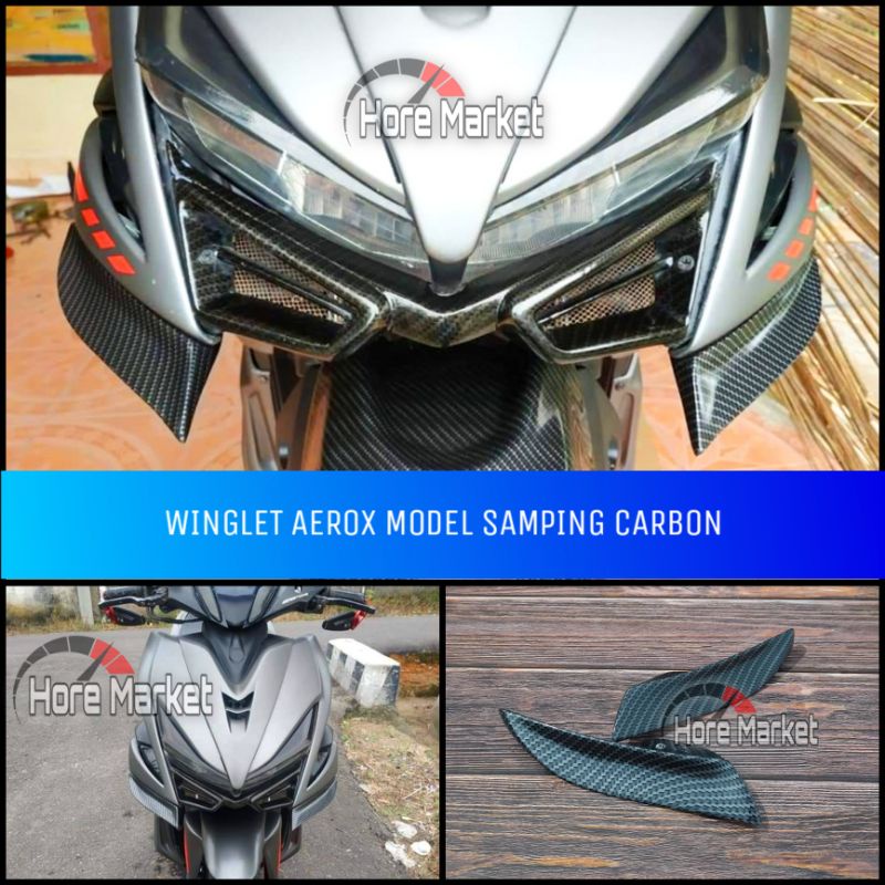 Winglet AEROX 155 2017 2018 2019 2020 คาร์บอน WINGLET AEROX เก่าด้านข้างรุ่น KEWER WINGLET NVX V1