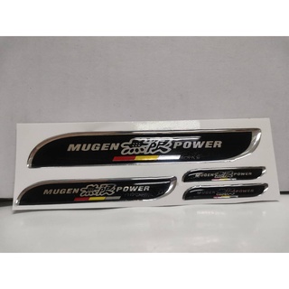 สติ๊กเกอร์เทเรซิ่นนูนอย่างดี คำว่า MUGEN POWER ชุดแต่งรถ HONDA sticker ติดรถ แต่งรถ ฮอนด้า มูเก็น สวย