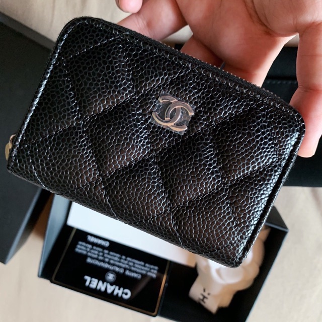 Chanel coin wallet zippy