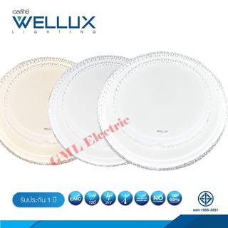 Wellux โคมไฟติดเพดาน LED 24w./40w. เปิดได้ 3 แสง (แสงขาว แสงคูลไวท์ และแสงวอร์มไวท์) โคมไฟเพดาน LED โคมติดเพดาน โคมไฟ