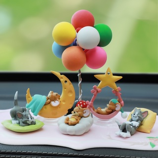 ฟิกเกอร์ Tom and Jerry Sleeping Friend Pvc รูปแมว และหนูน่ารัก สําหรับตกแต่งเค้ก 5 ชิ้น ต่อชุด