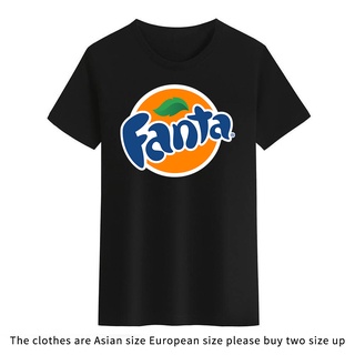 เสื้อยืดคอกลม พิมพ์ลาย Fanta สีดํา สีขาว สําหรับผู้ชาย และผู้หญิง