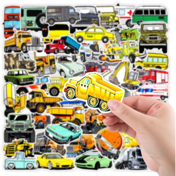 พร้อมส่ง LONDON BUS รถโรงเรียน รสบัส vintage sticker กันน้ำ สติ๊กเกอร์ ใช้ซ้ำได้ รถตำรวจ รถพยาบาล