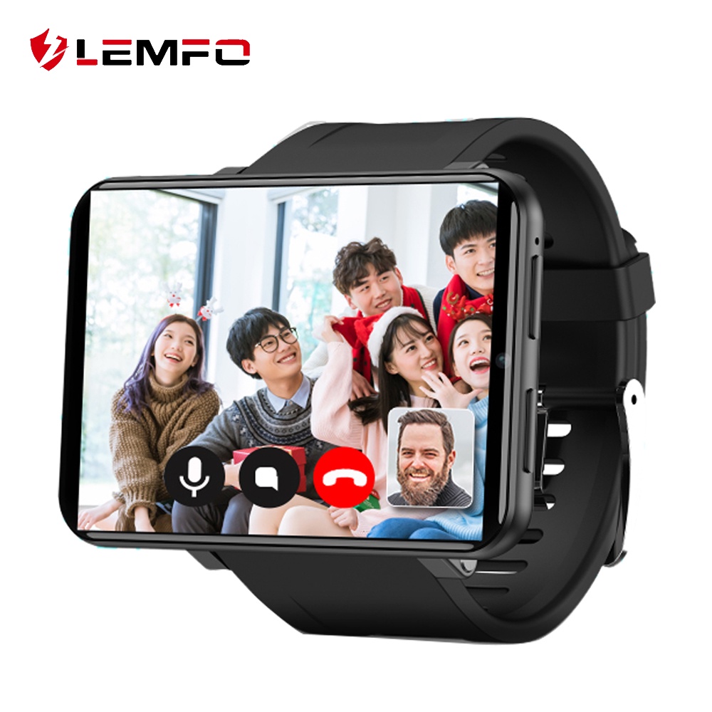Lemfo LEM T 4G 2.86 นิ ้ วหน ้ าจอสมาร ์ ทนาฬิกา Android 7.1 Gb 5MP 32 3 กล ้ อง 480x640 ความละเอียด 2700 Mah Smartwatch