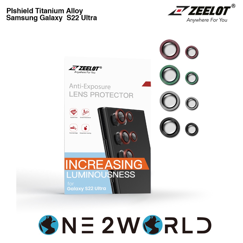 ZEELOT PIshield ตัวป้องกันเลนส์โลหะผสมไทเทเนียมสําหรับ Samsung Galaxy S22 Ultra