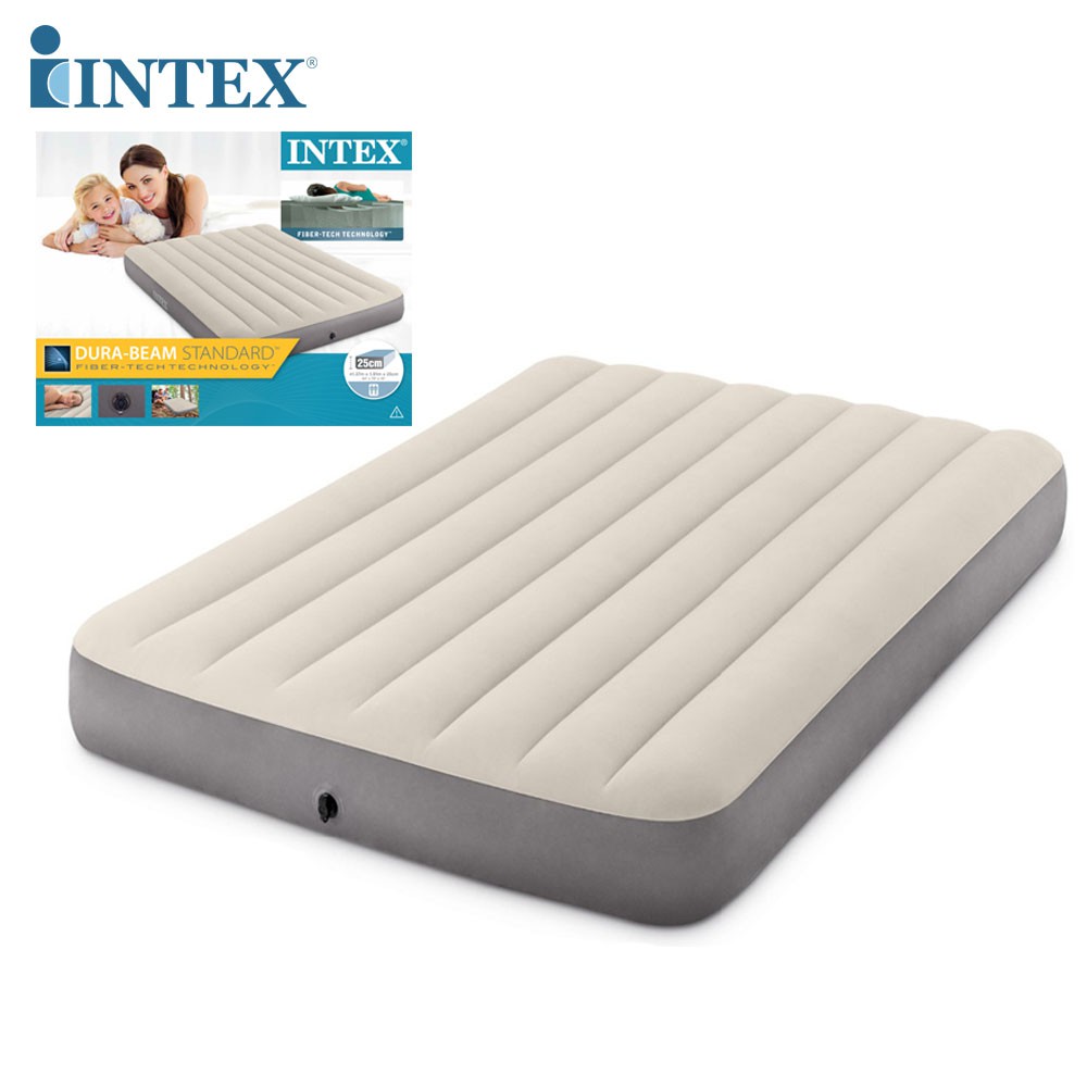 sale INTEX ที่นอนเป่าลม 137x191x25 CM ที่นอน Deluxe Single-High Airbed (กล่องรุ่นใหม่)