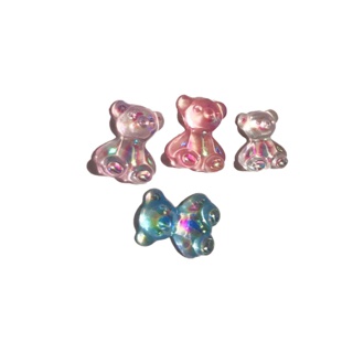 โปรโมชั่น : หมีติดเล็บ หมีตกแต่งเล็บ 6 ชิ้น