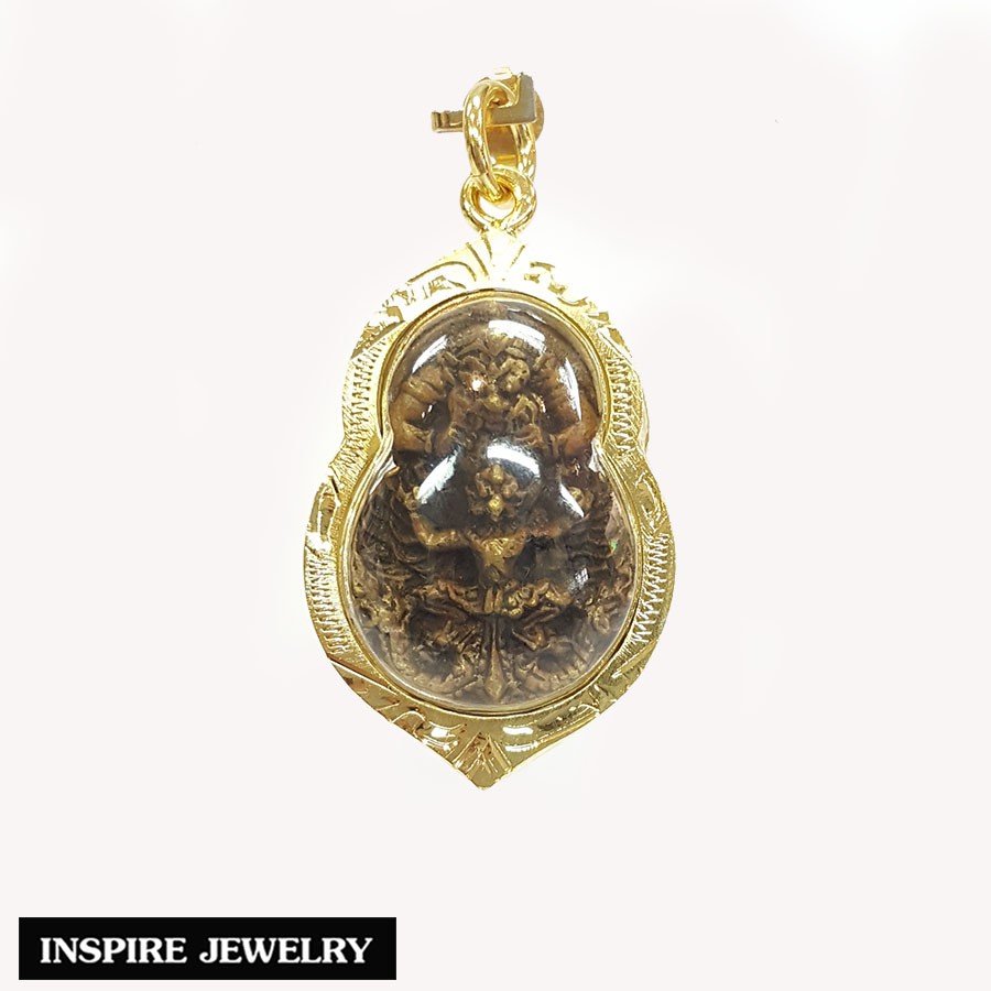 Inspire Jewelry (NN) , จี้พระราหูทรงครุฑ เป็นมงคลคุ้มครองจากร้ายกลายดี เลี่ยมกรอบทอง 24K มีจำนวนจำกั