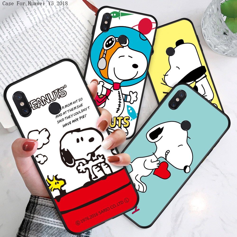Huawei Y9S Y9 Y6 Y5 Prime 2018 Pro 2019 หัวเว่ย สำหรับ Case Snoopy เคสโทรศัพท์ TPU Cover