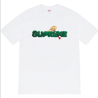 เสื้อยืดใหม่[Spot] Supreme New Lizard Eco-Friendly เสื้อยืดลําลองสําหรับผู้ชายผู้หญิงแขนสั้นเป็นมิตรกับสิ่งแวดล้อมสีเขีย