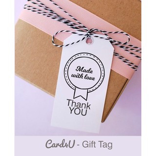( แพค 50 มี 4 แบบ) ป้ายแท็กสินค้า Home Made Thank you – เพิ่มโลโก้หรือชื่อร้านได้