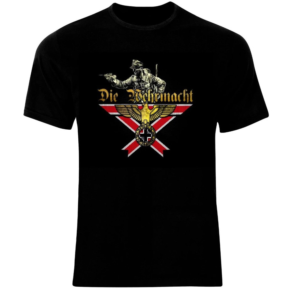 0.2 เสื้อยืดลําลอง แขนสั้น พิมพ์ลาย Deutsche Wehrmacht Germany Deutschland Neu Streetwear สําหรับผู้ชาย