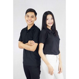 sampoloเสื้อโปโล-สีดำฺBlack