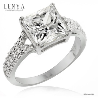 Lenya Jewelry แหวน ETERNAL ประดับ CUBIC ZIRCONIA ตัวเรือนเงินแท้ชุบโรเดียม