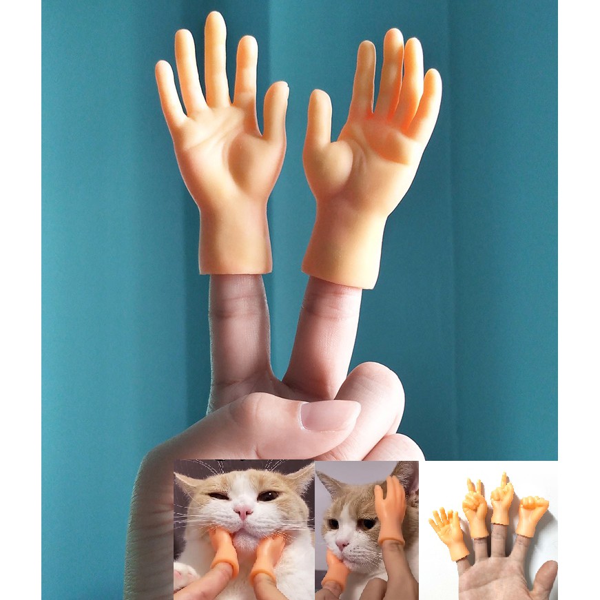 (1แถม1) มือจิ๋ว ของเล่นแมว มือปลอม ของเล่นสวมนิ้ว ทาสแมว