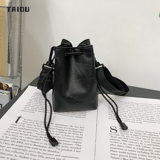 TAIDU กระเป๋าสะพายข้างผู้ชายและผู้หญิง Drawstring ถุงถังกันน้ำกระเป๋าสะพายกระเป๋าเอว