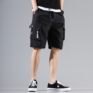 กางเกงขาสั้นหลวมผู้ชาย Street Casual Loose Cargo Pants