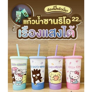 แก้วน้ำซานริโอ้เรืองแสงได้ 7-11 แก้วน้ำsanrio