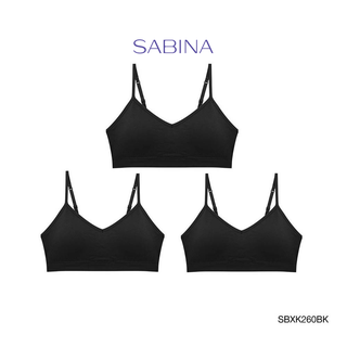 Sabina เสื้อชั้นใน (Set 3 ชิ้น) รุ่น Soft Collection รหัส SBXK260BK สีดำ