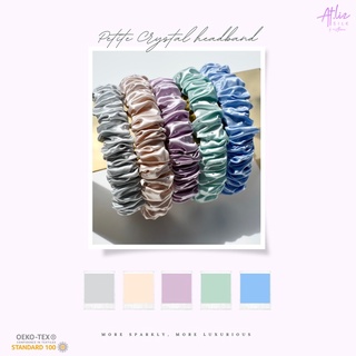 ที่คาดผมผ้าไหมมัลเบอร์รี่ Atlizsilk Petite Crystal headband