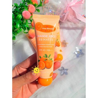 Kiss beauty BB MATTE spf 45 pa++รองพื้น  ส้ม  บีบี กันน้ำ 50 ml. (1 หลอด )
