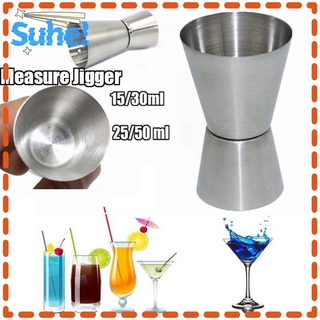 SUHE 15/30ml 25/50ml Stainless Steel Cocktail Shaker Measure Cup Kitchen Gadgets Bar Tools