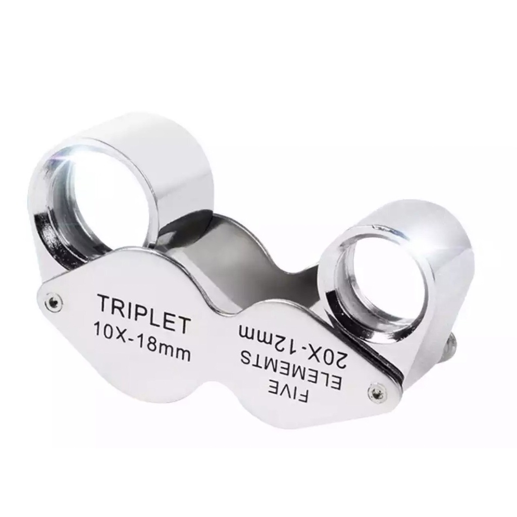 กล้อง 2 เลนส์  TRIPLET ขยาย 10 x / 20 x  ส่องเพชร อัญมณี  เลนส์กระจก คมชัด สบายตา