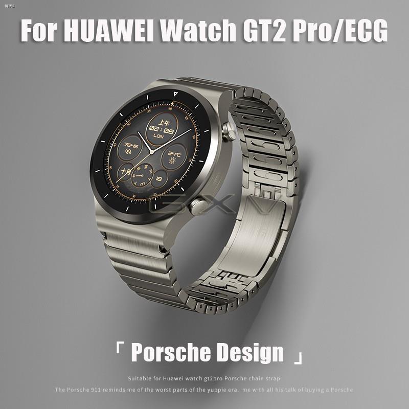 PORSCHE สายนาฬิกาข้อมือสแตนเลสสําหรับ Huawei Watch GT2 Pro / Ecg