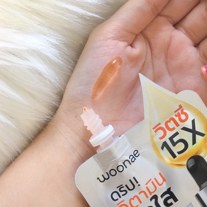 (ยกกล่อง/6 ซอง) Woonae Vit C Serum 50g วูเน่ รูปที่ 6
