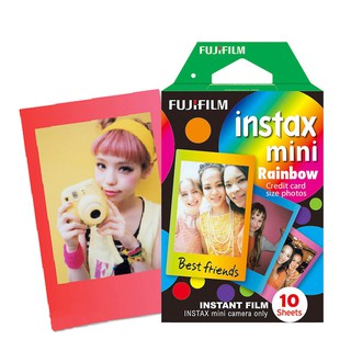 กล้องฟิล์มติดกล้อง Fujifilm Instax Mini Rainbow 10 Film Fuji 7s 8 9 11 40 25 90 Liplay Sp - 2