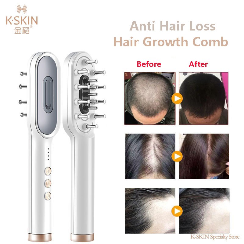 K-SKIN Hair Growth Comb Sheng Fa Shu Anti Hair Loss and Scalp Massage RP RF  technology EMS Micro Current Hair Growth Com | Shopee Thailand