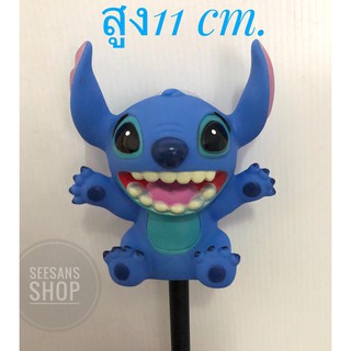 ตุ๊กตาเสียบเสาอากาศรถยนต์ #STITCH #สติชสีฟ้า ขนาดJUMBO สูง 11 cm. (1 ชิ้น)ควรใช้กับเสายางดำใหญ่ประมาณนิ้วก้อยค่ะ