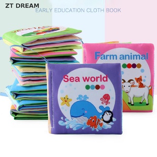 ZTD Baby Cloth Book Rattle Soft Shower Book Early Learning Educational Baby Toys 07